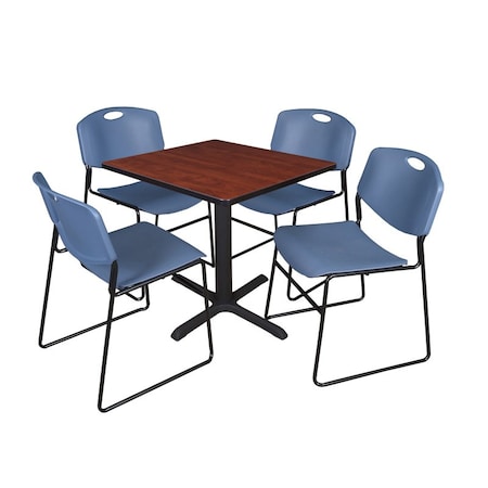 Cain Cain Square Table & Chair Set, Wood, Metal, Polypropylene Top TB3030CH44BE